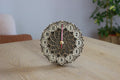 Mandala Wood Desk Clock