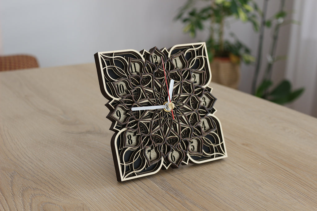 Wood Mandala Table Decor, Zen Desk Art Panel