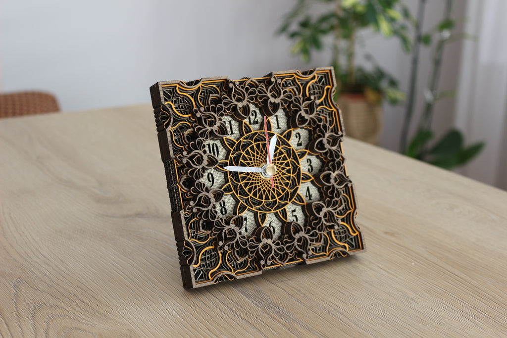 Wood Mandala Table Decor, Zen Desk Art Panel