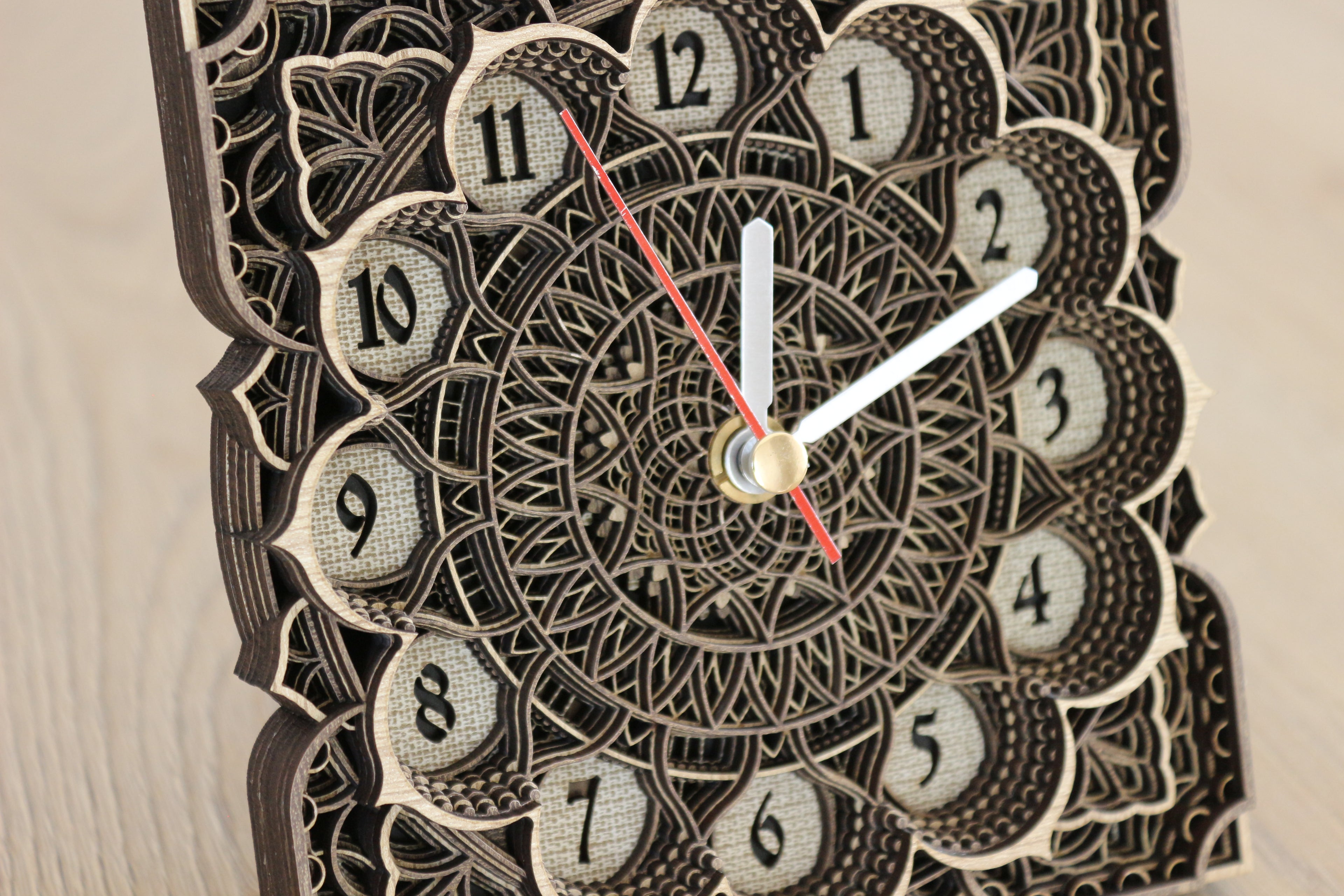 Wood Mandala Table Decor, Zen Desk Art Panel