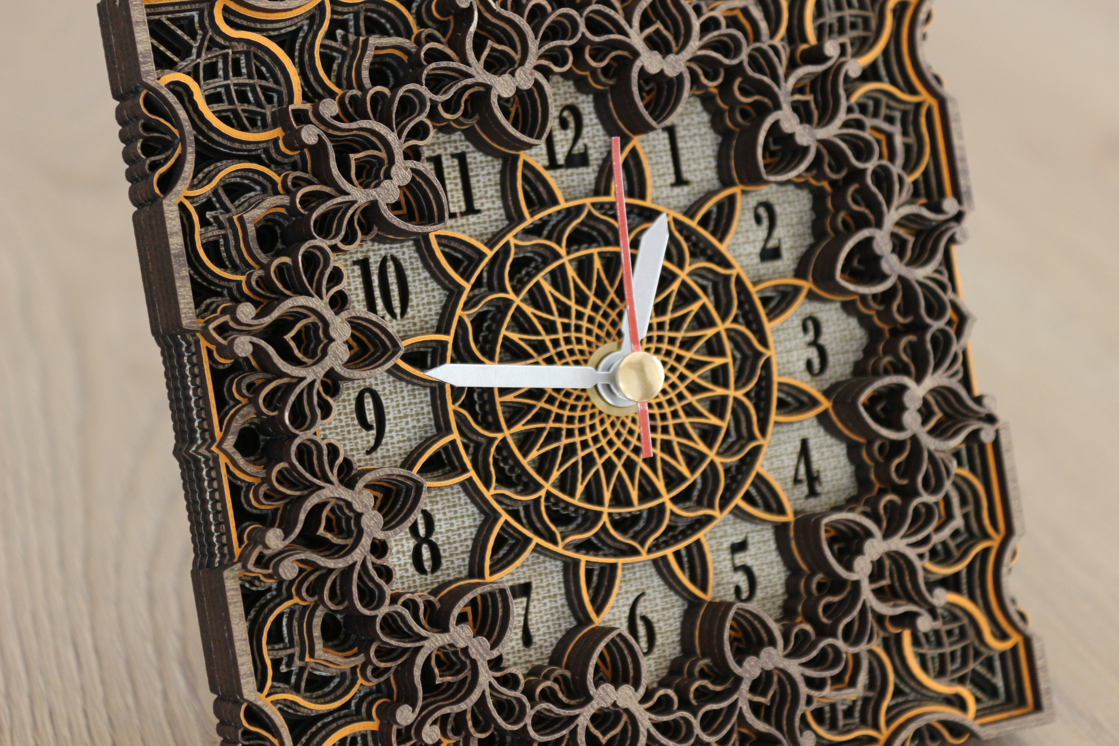 Wood Mandala Table Decor, Zen Desk Art Panel