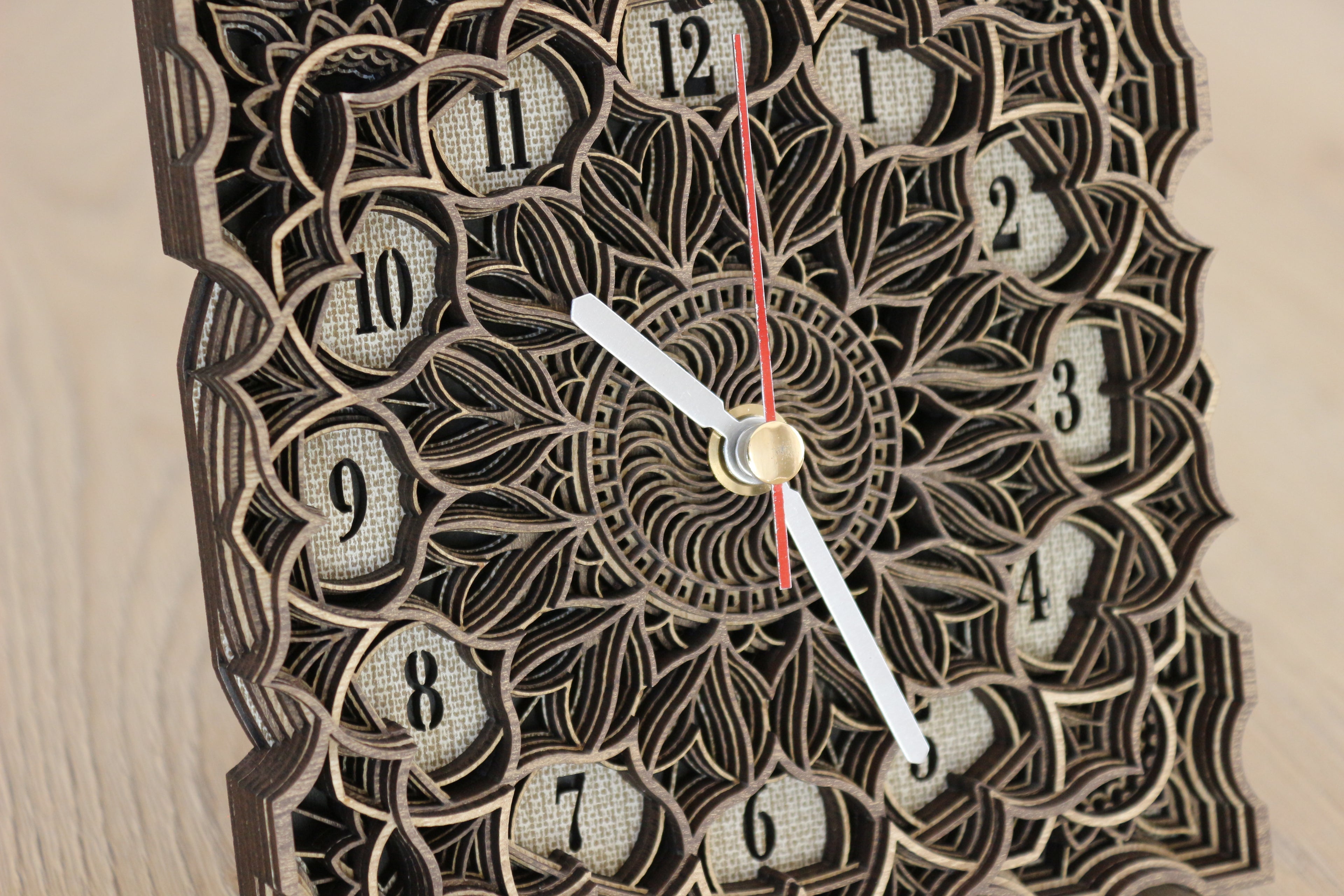 Wood Mandala Table Decor, Zen Desk Art Panel
