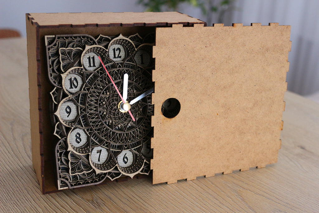 Wood Mandala Table Decor, Zen Desk Art Panel