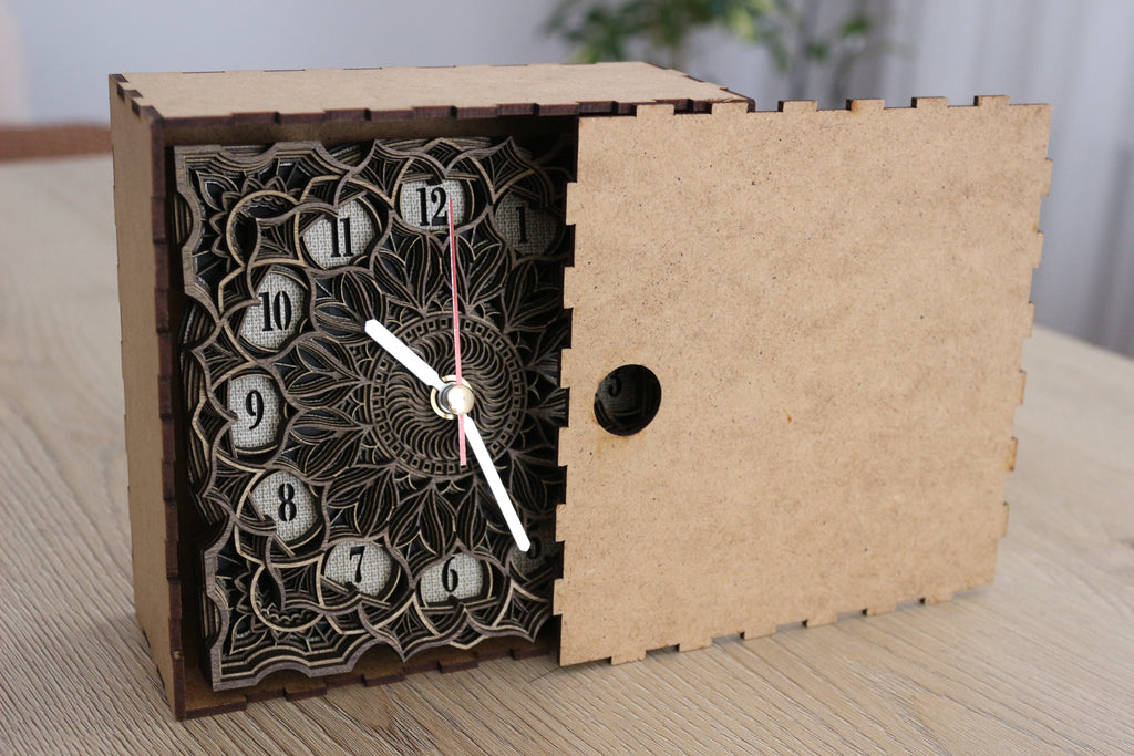 Wood Mandala Table Decor, Zen Desk Art Panel