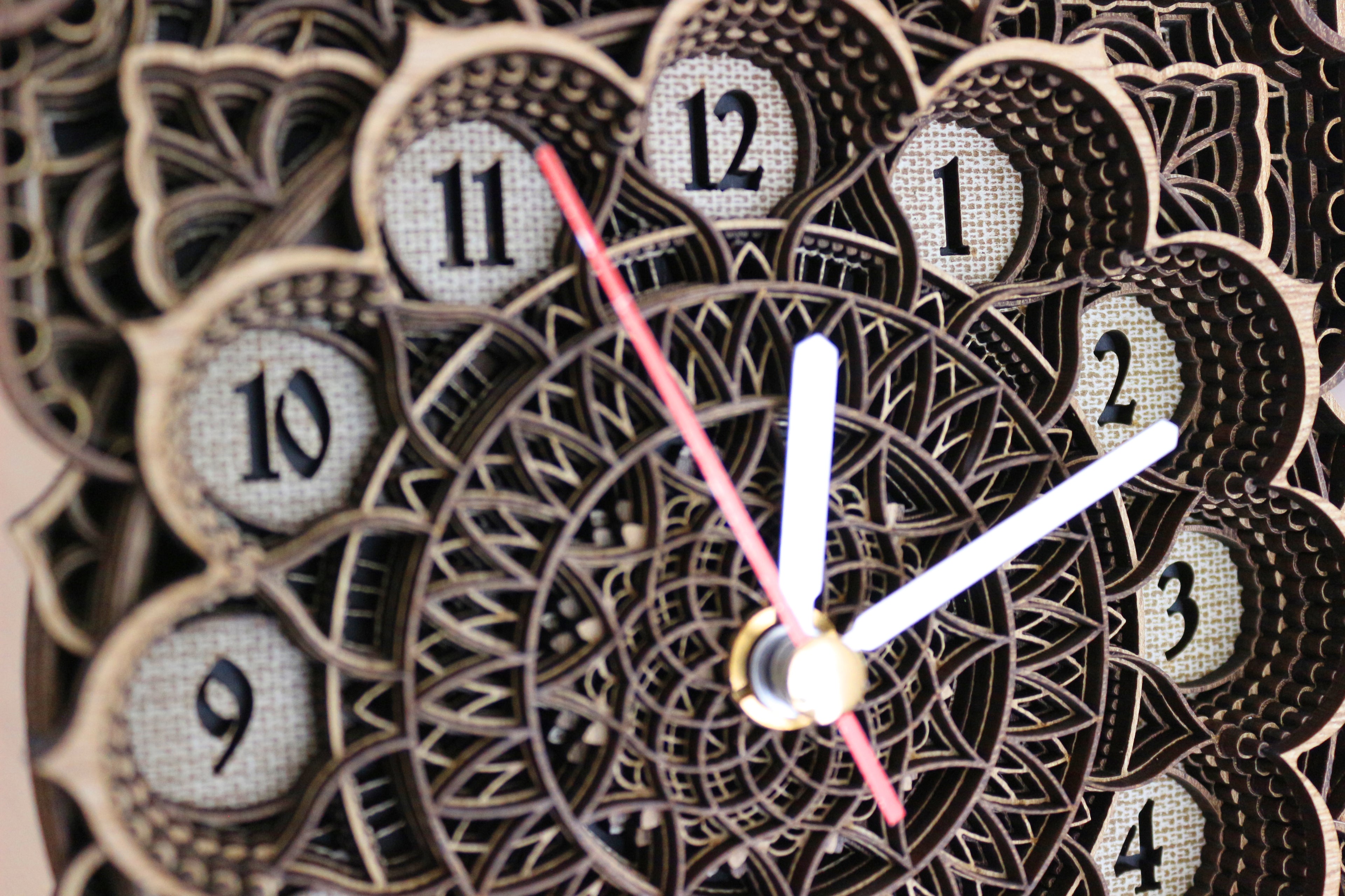 Wood Mandala Table Decor, Zen Desk Art Panel