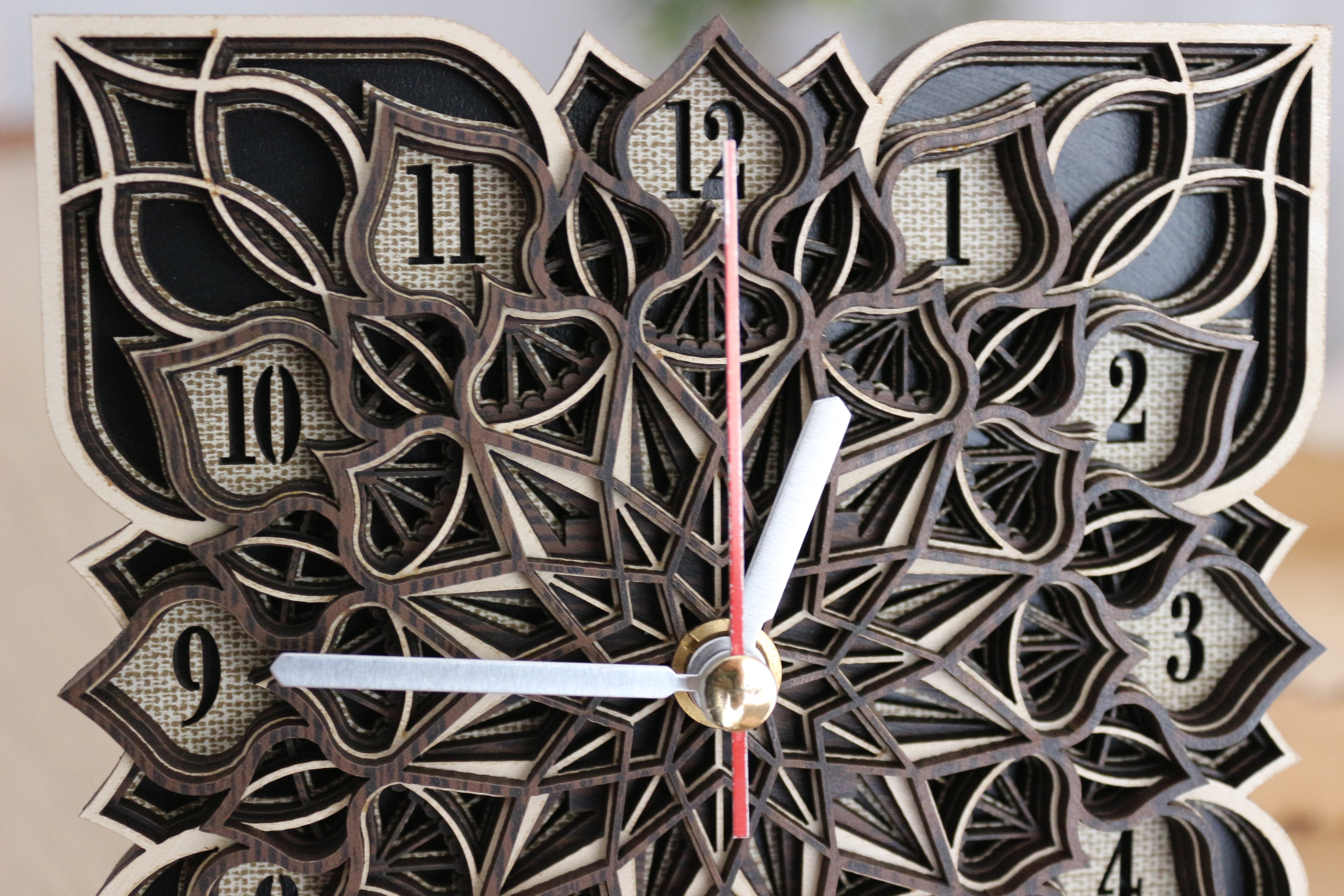 Wood Mandala Table Decor, Zen Desk Art Panel