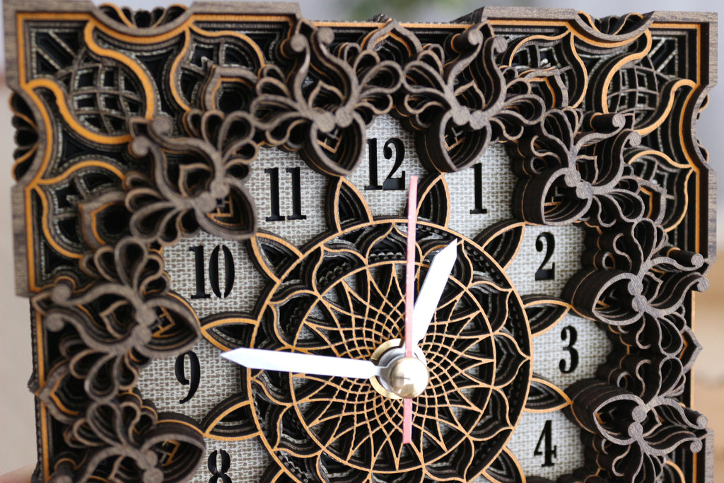 Wood Mandala Table Decor, Zen Desk Art Panel