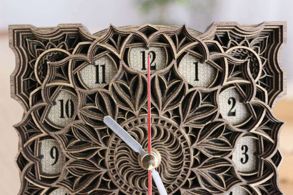 Wood Mandala Table Decor, Zen Desk Art Panel