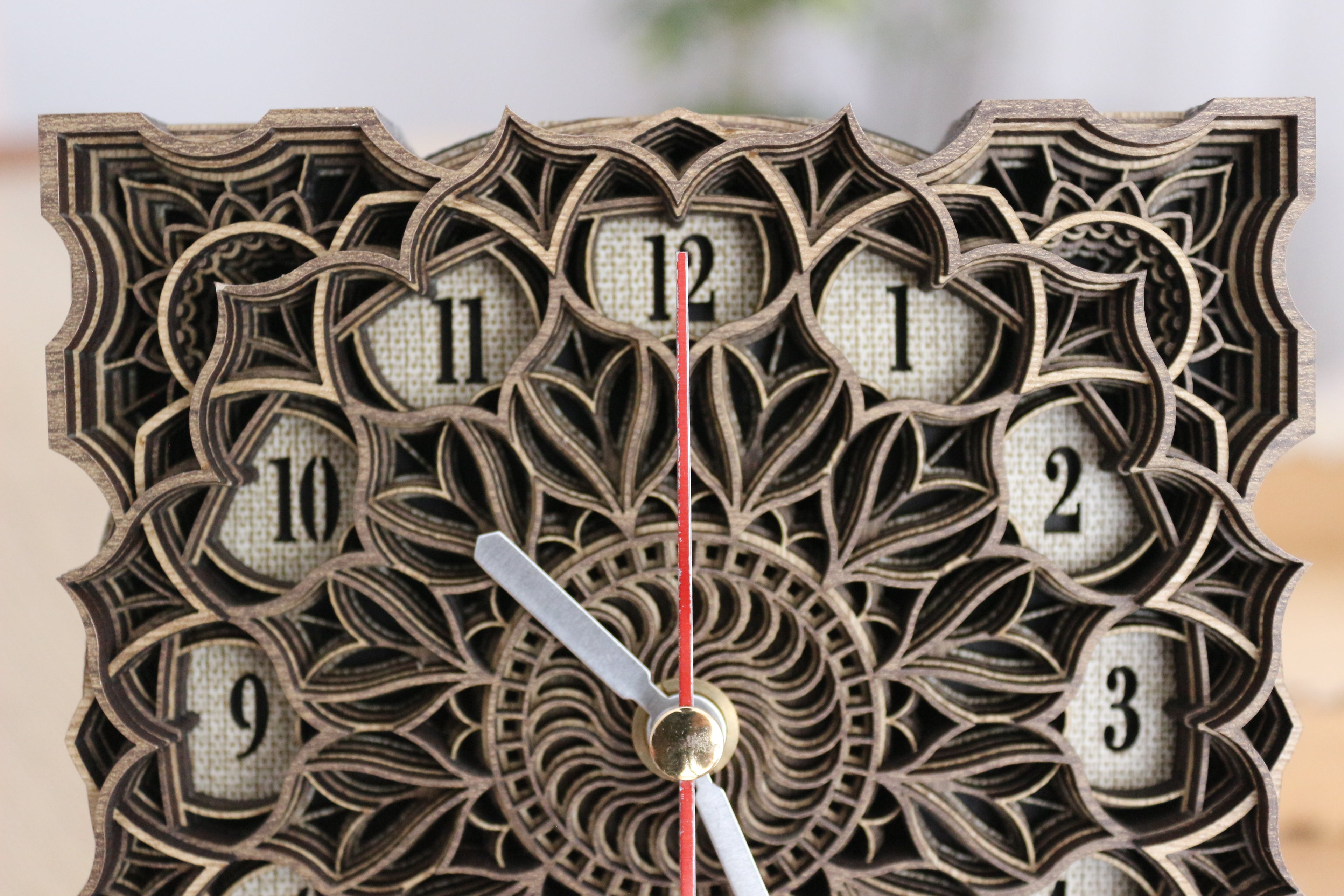 Wood Mandala Table Decor, Zen Desk Art Panel