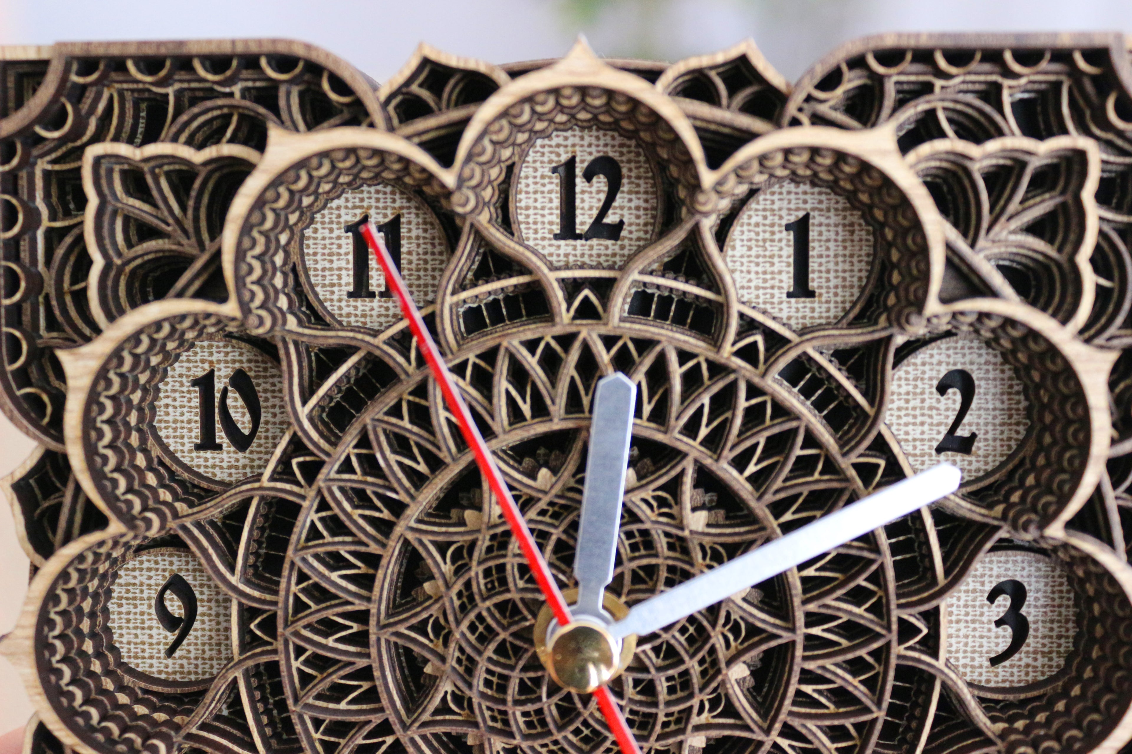 Wood Mandala Table Decor, Zen Desk Art Panel