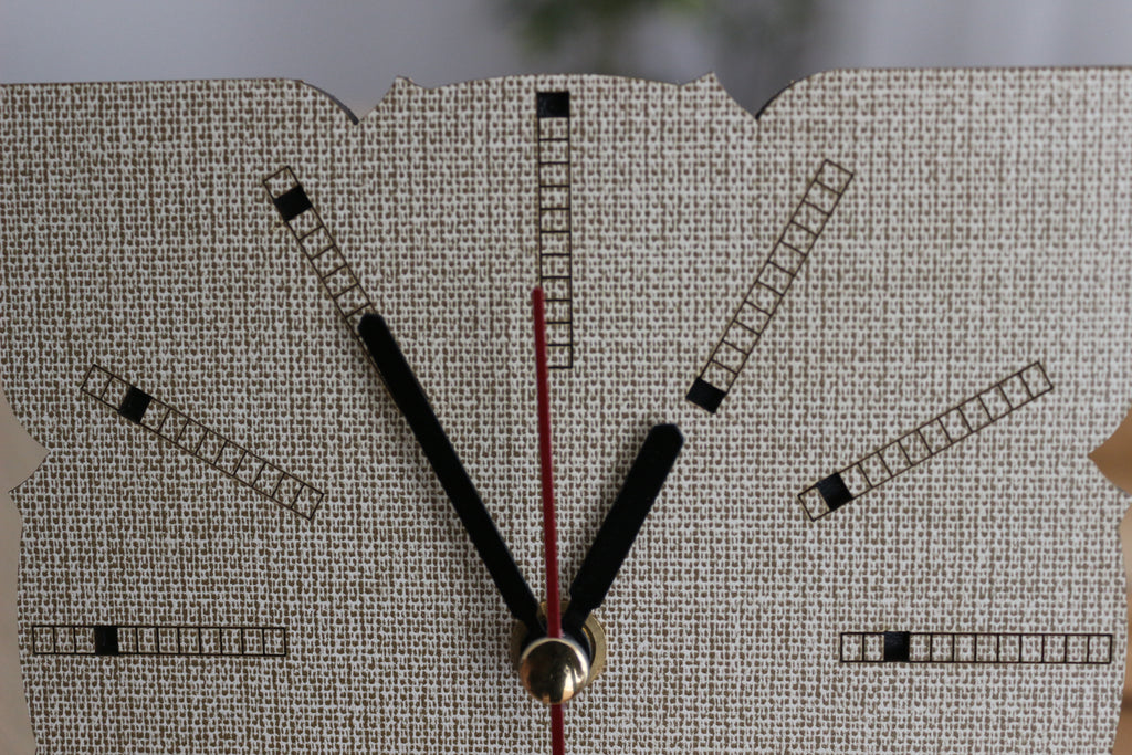 Mandala Wood Desk Clock