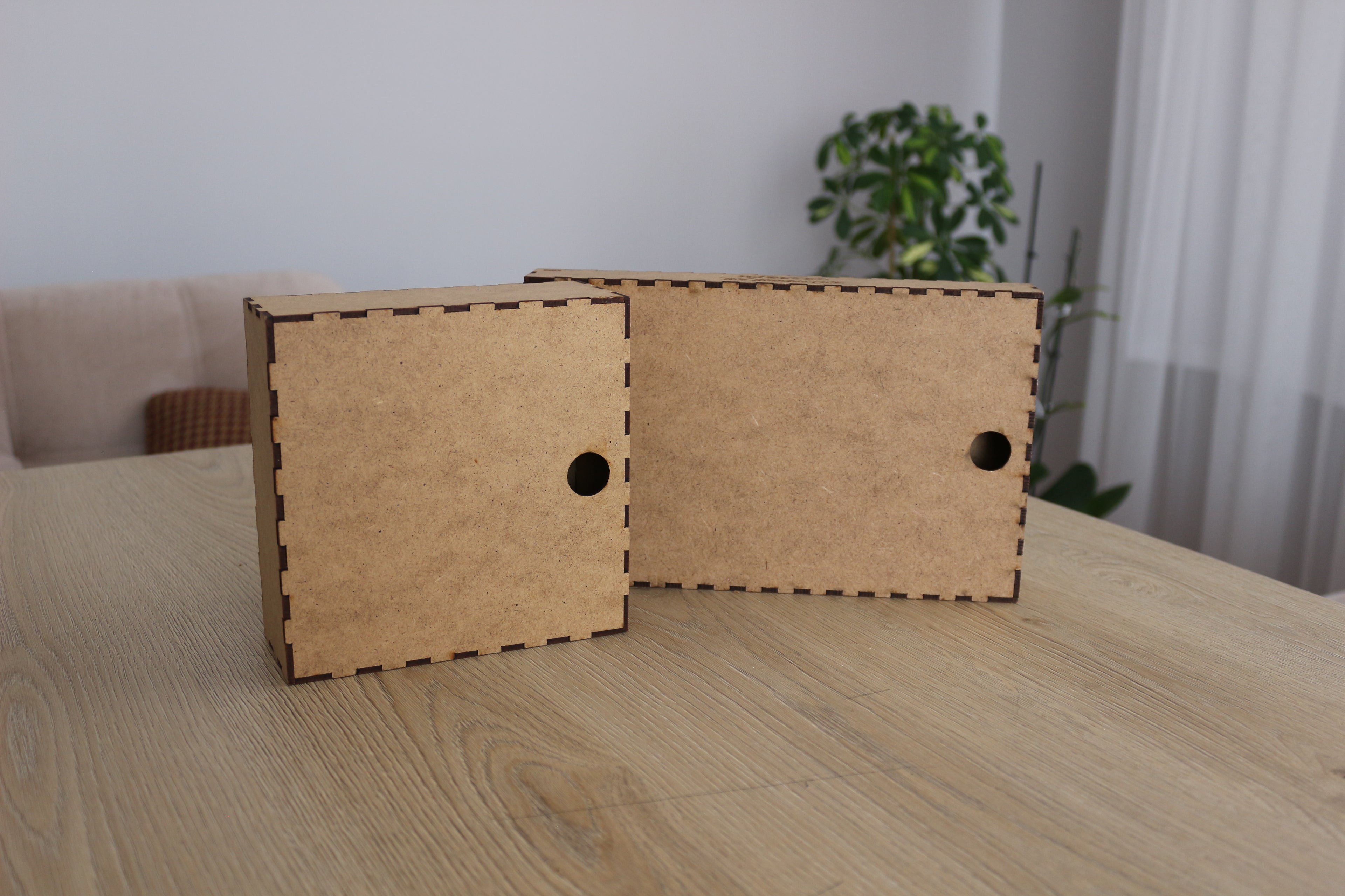 Mandala Wood Desk Clock