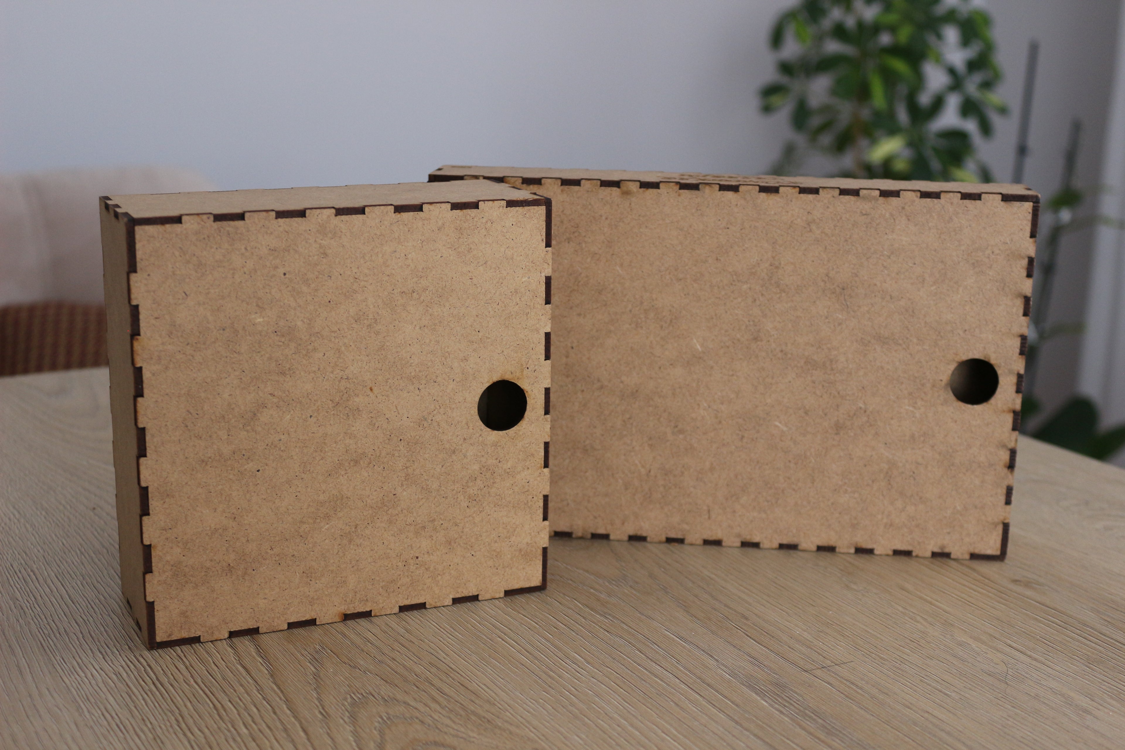 Mandala Wood Desk Clock